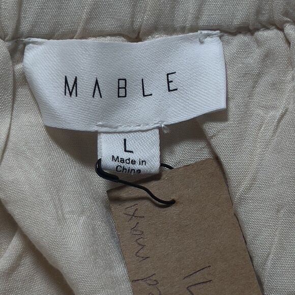 Mable Ava One Shoulder Tiered Maxi Dress Womens Sz L Cream Sleeveless - Picture 12 of 16